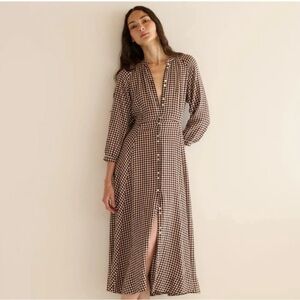 DOEN Delphine Plaid Madeleine Dress NWT *FLAW* XS